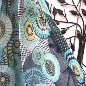 Beautiful Blue and Teal Peacock Scarf